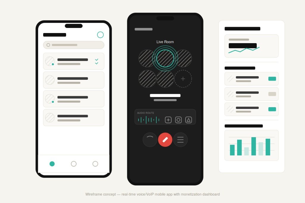Social Voice & Real-Time VoIP Mobile App Live Preview